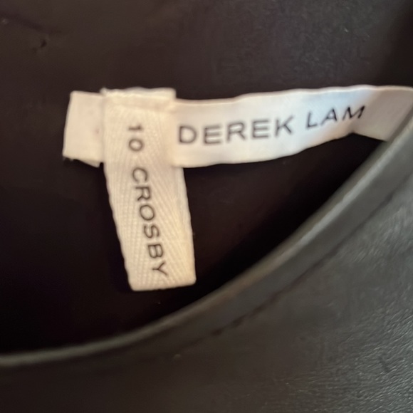 Derek Lam Asymmetrical Wool Blend Leather Dress - Picture 4 of 9